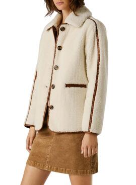 Jacke aus Lammfell von Pepe Jeans in Beige Truth für Damen