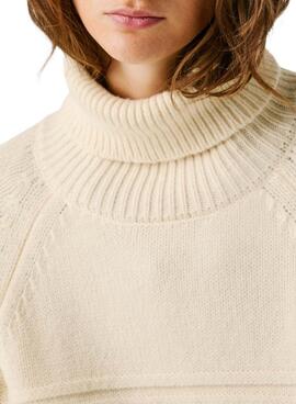 Pullover Pepe Jeans Caresse geflochten in Beige für Damen