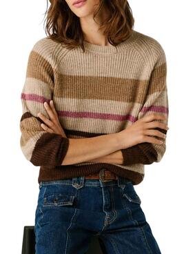 Pepe Jeans Cassandra gestreifter Pullover für Damen.
