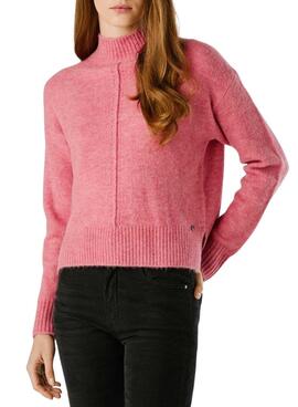 Pepe Jeans Cecil Rollkragenpullover in Rosa für Damen.