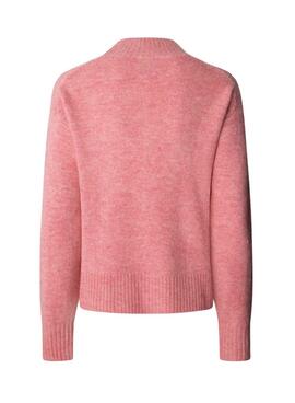 Pepe Jeans Cecil Rollkragenpullover in Rosa für Damen.