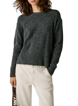 Pullover Pepe Jeans Cecil Rundhalsausschnitt grau für Frauen