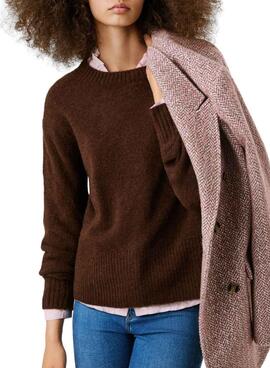 Pullover Pepe Jeans Cecil Rundhalsausschnitt braun für Damen