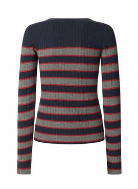 Pepe Jeans Clarisse gestreifter Rippenstrick-Jersey für Frauen