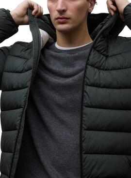 Gepolsterte Jacke Ecoalf Aspen in Dunkelgrün für Herren.