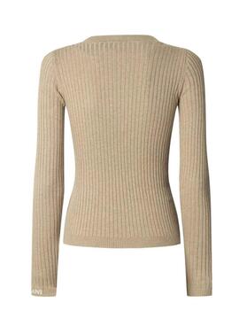 Pullover Pepe Jeans Carla in Beige für Damen.