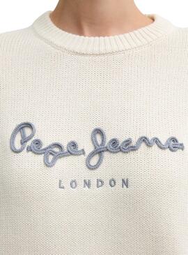 Pepe Jeans Caprice beige Pullover für Damen