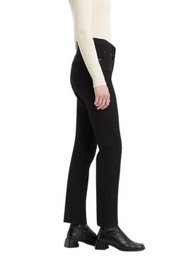 Damenjeans Levis 724 High Rise Straight in Schwarz.