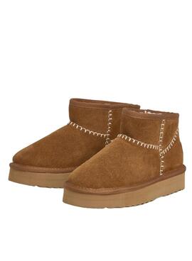 Stiefeletten Pepe Jeans Dissy Etnic mit camel-farbener Plateausohle für Damen.
