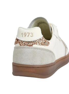 Turnschuhe Pepe Jeans Ball Basic weiß Glitzer für Damen