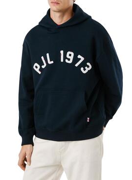 Sweatshirt Pepe Jeans Maverick in Marineblau mit Kapuze für Herren