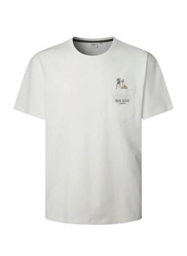 Herren T-Shirt Pepe Jeans Thansen in Weiß.