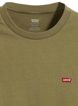 T-Shirt Levis Original Housemark in Grün mit langen Ärmeln für Herren.