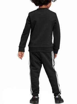 Trainingsanzug Adidas Crew Set Schwarz Junge