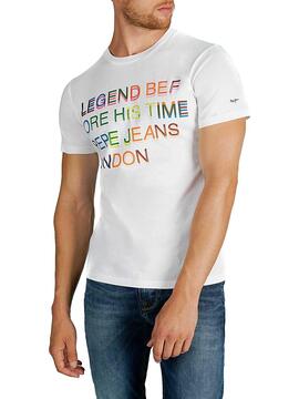 T-Shirt Pepe Jeans Lewis Weiß Für Herren