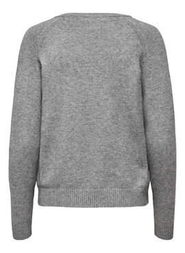 Pullover Only Lesly grau für Damen.