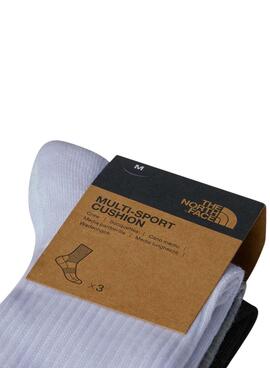 Socken von The North Face in Grau, Weiß und Schwarz.