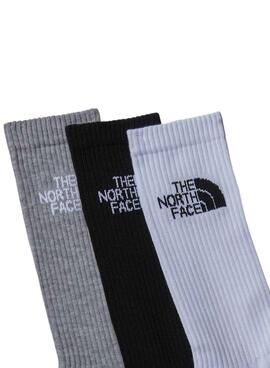 Socken von The North Face in Grau, Weiß und Schwarz.