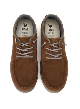 Deckschuhe Walkin Pitas Dakota Kamel für Herren