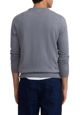 Grauer Grundlagen-Pullover von Silbon für Herren.