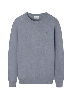 Grauer Grundlagen-Pullover von Silbon für Herren.