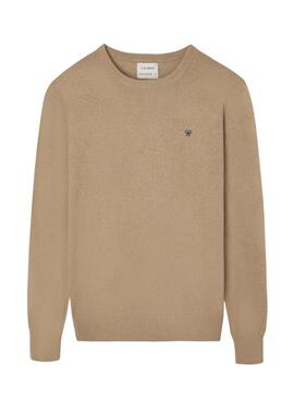 Pullover Silbon Basic Beige für Herren