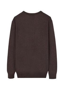 Brown Pullover Silbon V-Ausschnitt für Herren