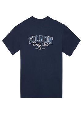 T-Shirt Silbon Varsity Club dunkelblau für Herren