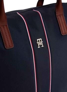 Handtasche Tote Tommy Hilfiger Popette Corp in Marineblau für Damen.