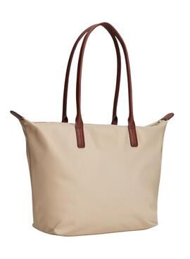 Handtasche Tote Tommy Hilfiger Popette in Beige für Damen.