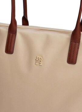 Handtasche Tote Tommy Hilfiger Popette in Beige für Damen.