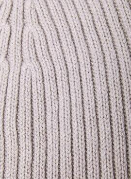 Mütze Calvin Klein Patch Chunky Rib grau für Herren.