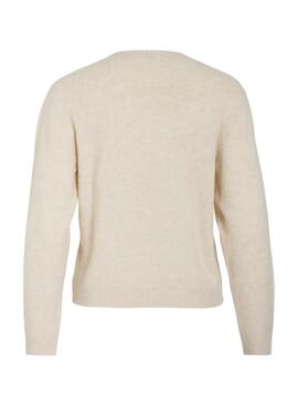 Vila Vimiraz beige Pullover für Damen.