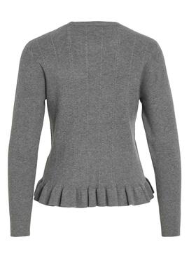 Vila Vinorthy grauer Pullover für Damen