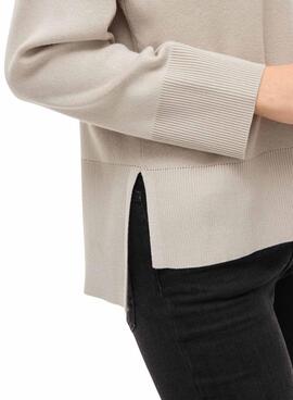 Vila Viostria beige Pullover für Damen