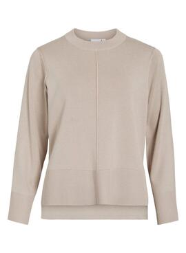 Vila Viostria beige Pullover für Damen