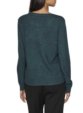 Grünes Vila Viril Pullover für Damen