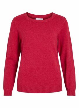 Rotes Vila Viril Pullover für Damen