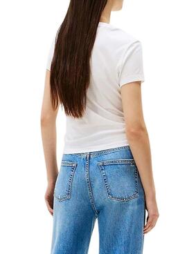 T-shirt Tommy Jeans Ess Logo weiß für Damen
