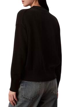 Calvin Klein Baumwollgrafik Jersey in Schwarz für Damen.