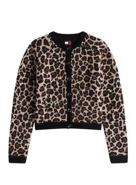 Jacke Tommy Jeans Leopard Braun für Damen