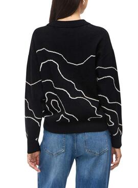 Vila Vitif schwarzer Pullover für Damen