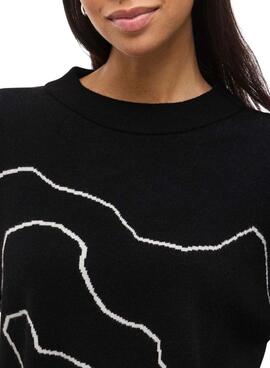 Vila Vitif schwarzer Pullover für Damen