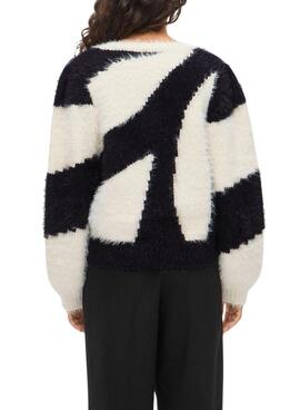Vila Nuo Schwarz-Weiß Pullover für Damen