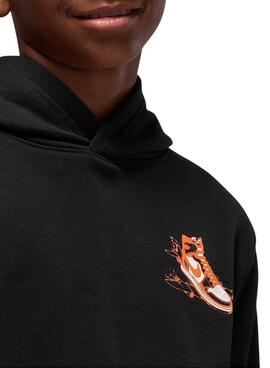 Jordan Air Has Landed Kapuzenpullover Schwarz für Kinder