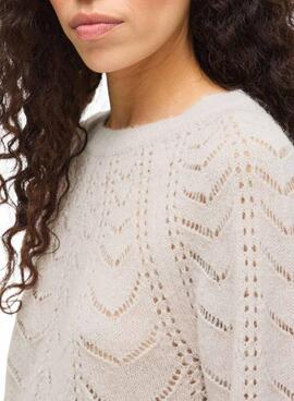 Vila Tuli Beige Jersey für Damen