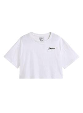 T-Shirt Vans Script weiß für Damen