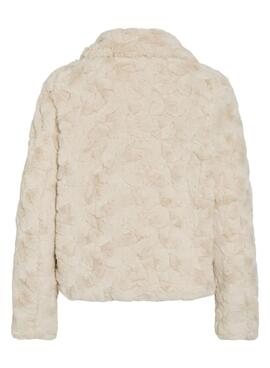Damen-Wildlederjacke Vila Vidorte in Beige