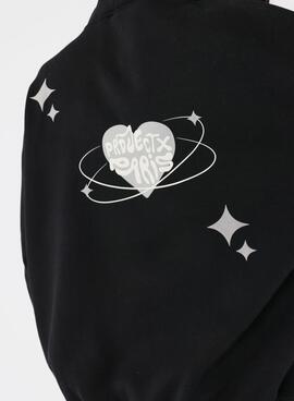 Sweatshirt Project x Paris Heart Schwarz für Herren.