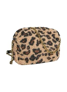 Handtasche Pieces Aina Leopard für Damen